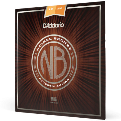 D'ADDARIO NB1256 NICKEL BRONZE LIGHT TOP/MEDIUM BOTTOM (12-56) струни для акустичної гітари